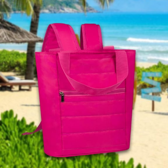 koolsoo Backpack Cooler Modern Soft Leakproof Insulated Bag for Fishing Hiking Trips Rose Red