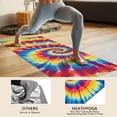 thumbnail image 4 of Colorful Tie Dye Mandala Pattern Hot Yoga Mat Towel Non Slip for Hot Yoga - Quick-Drying Yoga Mat Cover with 4 Corner Pockets with Travel Bag - Hot Yoga Towel Non Slip 70"x26", 4 of 6