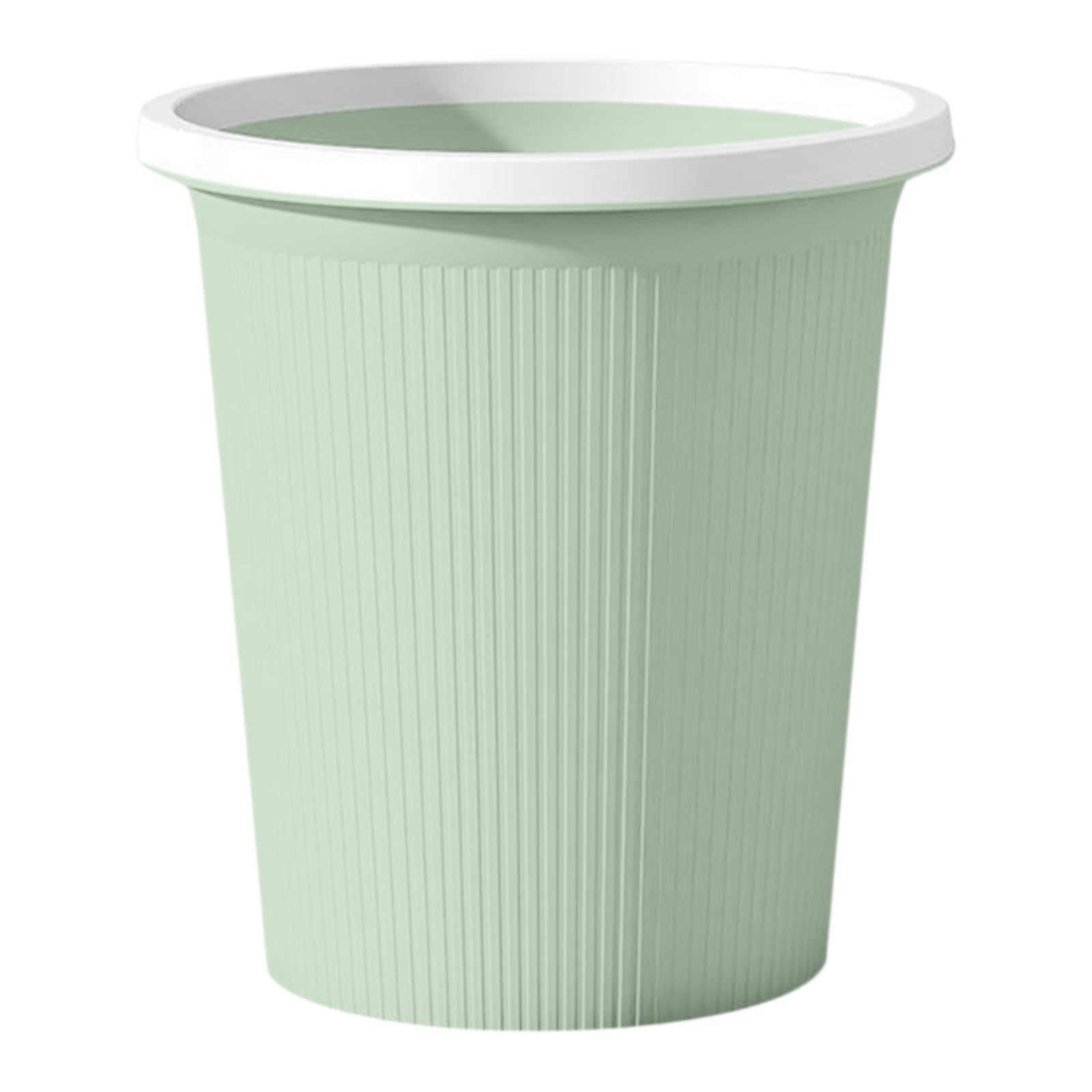 SLUOHZXI Bathroom Trash Can, 1 Pc Trash Can with Trash Bags, Bathroom Garbage Can, Plastic Trash Bin, Round Waste Basket for Living Room, Bedroom, Office, Kitchen, Compact Space (Green)