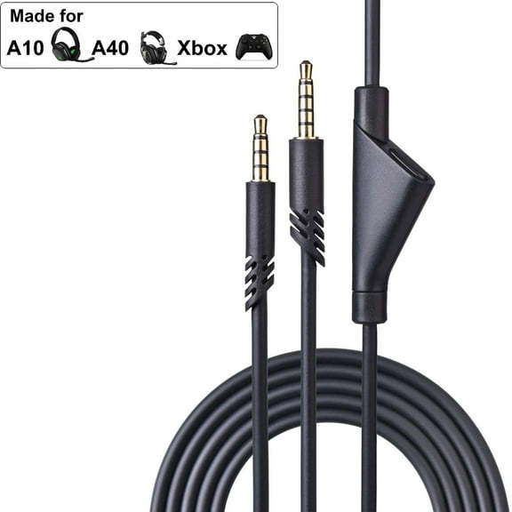 Replacement Audio Chat Talkback Cable Cord with Mute Function Fit for Astro A10 A40 G233 G433 Gaming Headset, Xbox One Controller, PS-4 etc