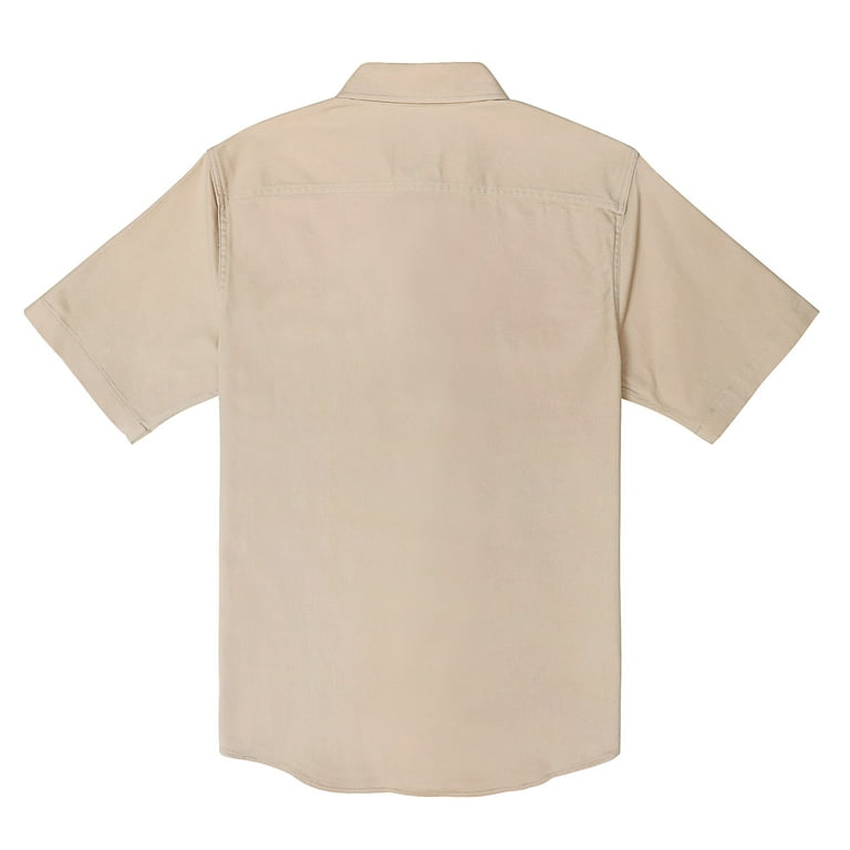 Dubinik® Mens Short Sleeve Button Down Shirts Work Shirt Mens