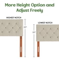 thumbnail image 3 of Someet Upholstered Headboard for Twin Size, Adjustable Height Headboard, Modern Diamond Tufting Solid Wood Headboard, Beige, 3 of 9