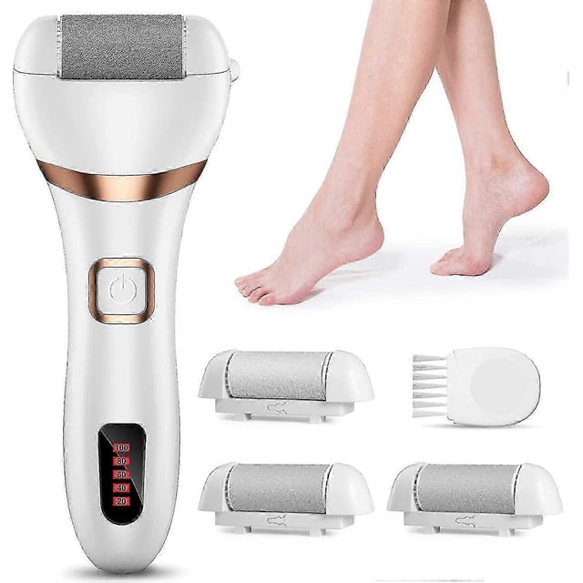 2026 Electric Foot Scraper, Foot Scraper Electric Foot File With 3 Rollers, 2 Speeds Rechargeable Pedicure Foot File For Anti Calluses
