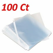 Wideskall Economy Weight Clear Poly Sheet Page Protectors Non-Stick 8.5 x 11 - Pack of 100