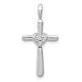 thumbnail image 1 of Pendentif en Forme de Cœur en Argent Sterling 925 Rhodié et Diamant, 1 of 2