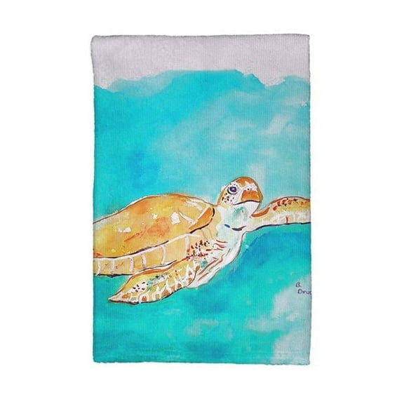 Betsy Drake KT156 16 x 25 in. Brown Sea Turtle Kitchen Towel