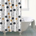 thumbnail image 4 of White Cosmic Pattern Shower Curtain 72"x84" ,Bathroom Decorative Shower Curtains Set with 12 Hooks,Modern Waterproof Washable Shower Curtain, 4 of 6