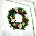 thumbnail image 6 of Leojiow 40 Inch Wreath Greenery For Front Door Indoor Outdoor Window Mantel Holiday 40X40Cm Green, 6 of 7