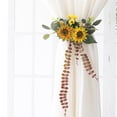 thumbnail image 2 of Curtain Tieback Fake Flower: Modern Drapery Holdback Drape Tie Back for Wedding, 2 of 10