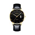 thumbnail image 2 of Resicozy Men Watch Quartz Waterproof Wristwatch with Leather Band Casual Simple Fashion Mens Watches Gift, 2 of 4