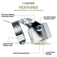 thumbnail image 3 of Tapón para botellas de champán KLOVEO WAF Professional, paquete de 2 unidades, cromado, 3 of 6