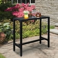 UBesGoo Outdoor Iron Bar Table, 40'' Rectangle Patio Counter Height