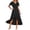 Black, variant on Glitter Formal Dresses for Cuvvy Women Plus Size A-line High Low Wedding Guest Gala Dress with Ruffles