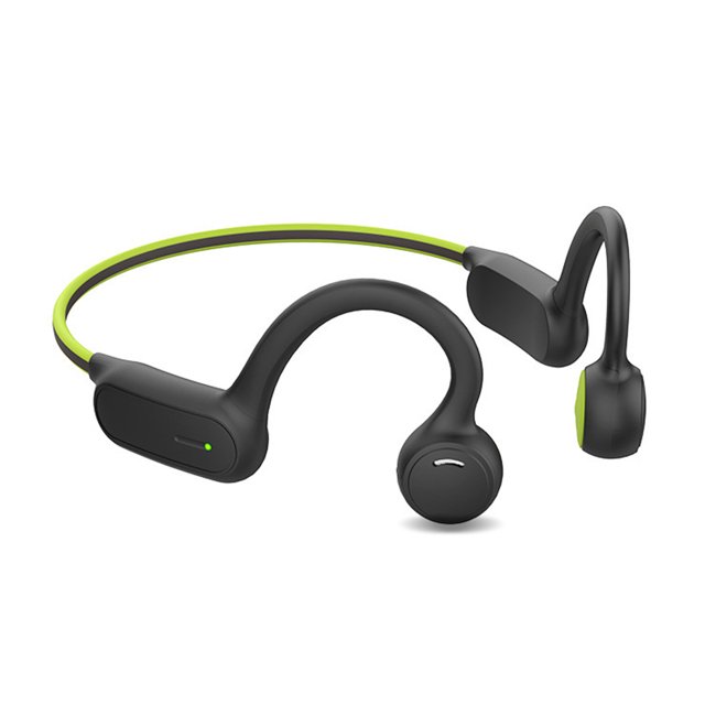 Conducción ósea Auricular inalámbrico Recargable Deportes Oreja abierta Gancho para la oreja Caminar Al aire libre Portátil Batería incorporada Auriculares Negro Verde Inevent EL005063-02B