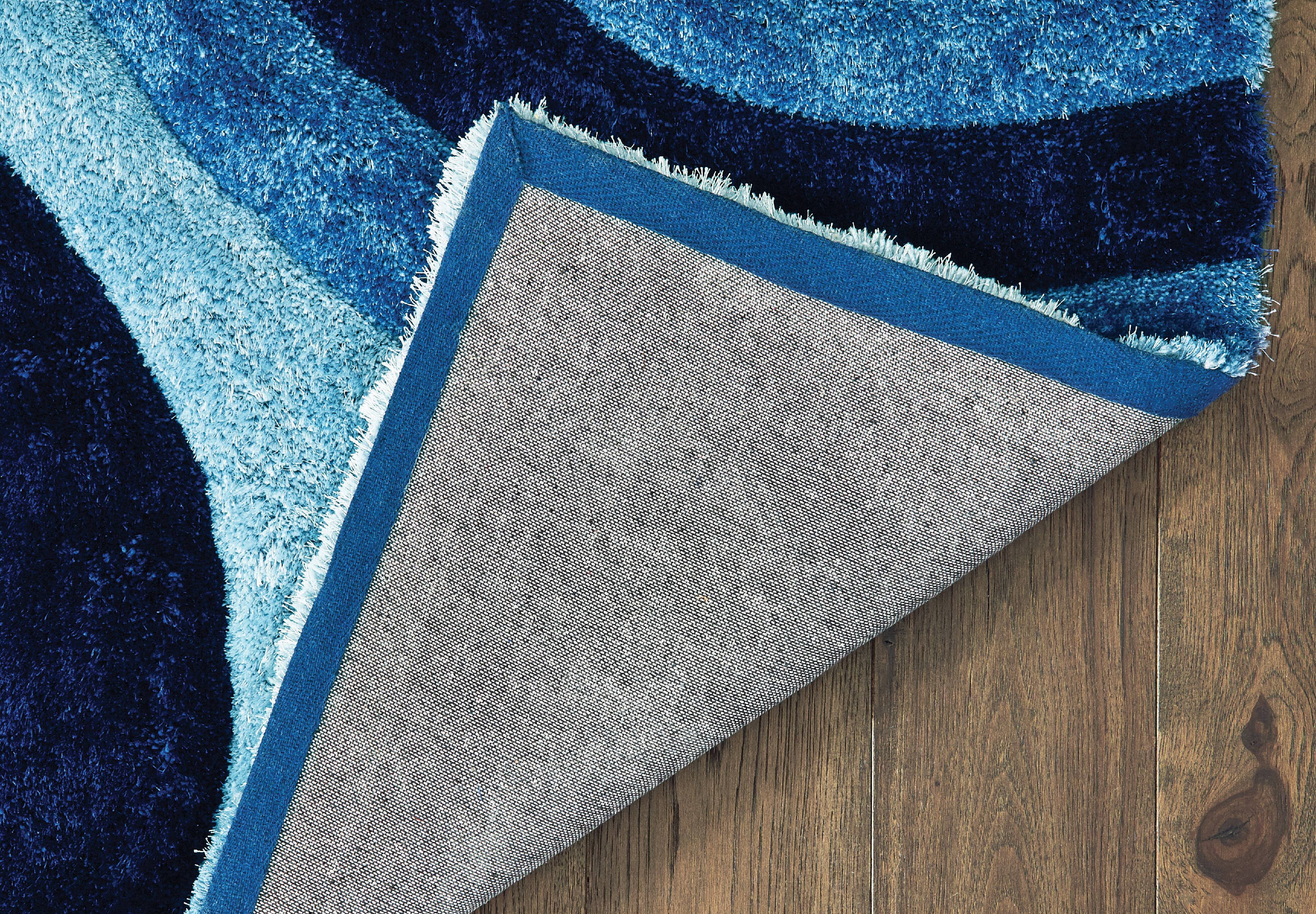 United Weavers of America Swirl Shag Contemporary Area Rugs, Blue