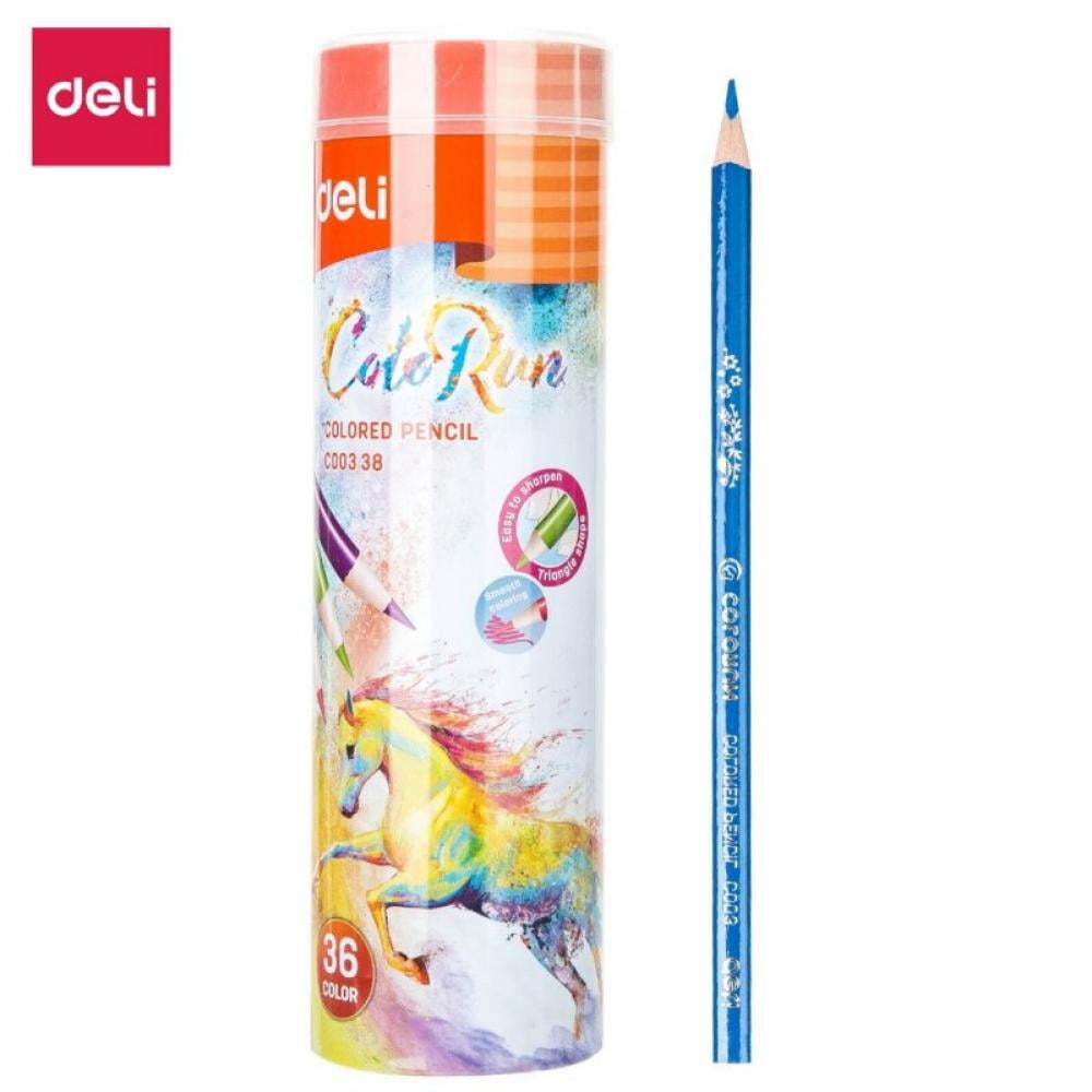 Deli Color Iron Tube Color 12/24/36 Colors Colored Pencil Wood Graffiti