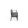 thumbnail image 2 of Amherst Wood Reception Waiting Room 4-Seat Chair / Black Wood / Light Gray, 2 of 5
