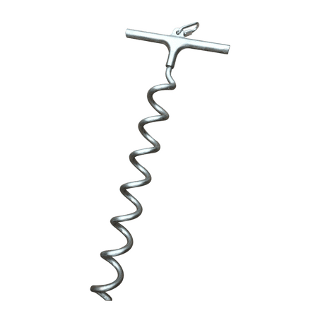 Corkscrew Ground Anchor Kit Safe-Out Ground Anchors for securing Soccer Goals, Trampolines, Swing Sets, Out-Door Furniture, Trees, Canopies and More - 18