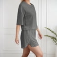 thumbnail image 4 of Short Sets Women Two Piece Outfits Sets T Shirt and Shorts Spring Sets Womens Matching Sets, 4 of 8