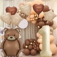 thumbnail image 3 of Globo inflable con forma de oso para decoración de cumpleaños PRELITER, color marrón, 3 of 7