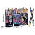 thumbnail image 3 of 48 Pack Dual Brush Tip Glitter Markers, 96 Colors, 20ml Metallic Shimmer Paint Pens for Card Making, DIY Crafts, Graffiti, Journaling, Writing & Adult Coloring, Non-Toxic Art Supplies, 3 of 8