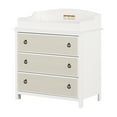 thumbnail image 2 of South Shore Cotton Candy 3-Drawer Changing Table, in White and Beige, 2 of 13