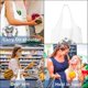 thumbnail image 3 of Canvas Tote Bags with Inner Pocket Reusable Grocery Bags Bulk Reusable Shopping Bags Large Capacity Machine Washable, 3 of 4