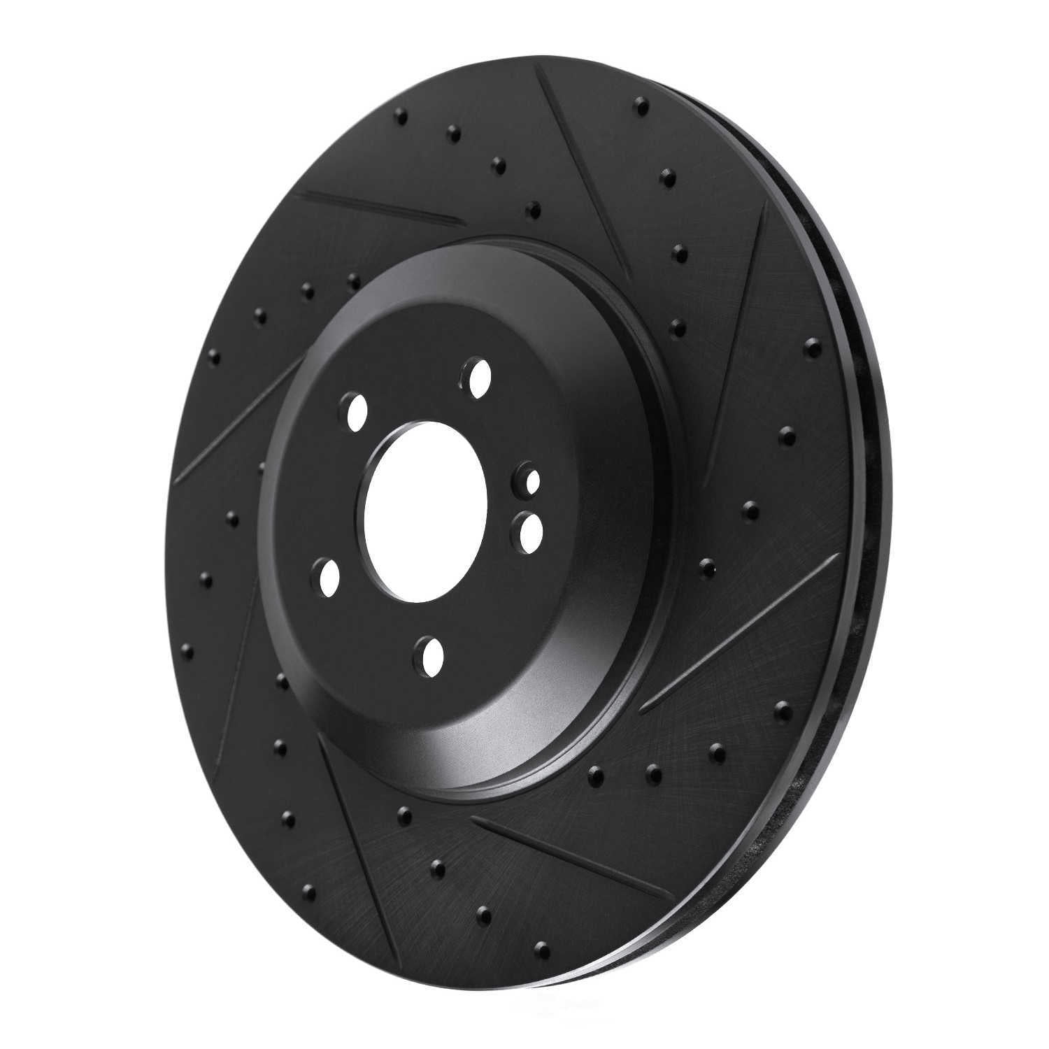 Dynamic Friction Company 633-63166R DFC Brake Rotor - Drilled And Slotted - Black