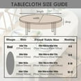 thumbnail image 6 of Cream Oval Tablecloth for Oval Table Smaller Than 54 x 114 inches, Waterproof Table Cloths for Dining Room Indoor Outdoor Table Cloth - 60x120in, 6 of 6