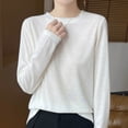 thumbnail image 4 of BUIGTTKLOP Sweaters for Women Fall Winter Long Sleeve Shirt Crewneck Knit Pullover Tops Lighweight Loungewear, 4 of 8