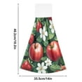 thumbnail image 6 of Yayeee Kitchen Hanging Hand Towels Set of 2 with Loop Bathroom Absorbent Tie Towel, Red Apple Pattern, 6 of 7