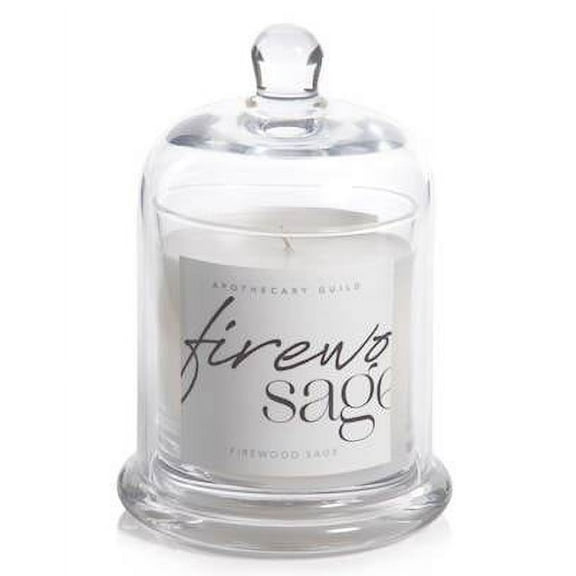 Firewood Sage Zodax Apothecary Guild 10 Ounce Scented Jar Candle with Dome
