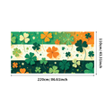 thumbnail image 3 of Four Leaf Clover Green Lucky Charm Design St Patrick's Day Decorative Banner Party Supplies Decorations Photography Background Gathering Backdrop, 3 of 8