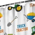 thumbnail image 3 of Cartoon Tractors Wheelbarrows White Pattern Shower Curtain 72"x84" ,Bathroom Decorative Shower Curtains Set with 12 Hooks,Modern Waterproof Washable Shower Curtain, 3 of 6