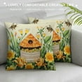thumbnail image 3 of COMIO Summer Honey Bee Floral Pillow Covers Farmhouse Bee Decor Throw Pillows Yellow Pillows Case Decorative for Home, 3 of 5