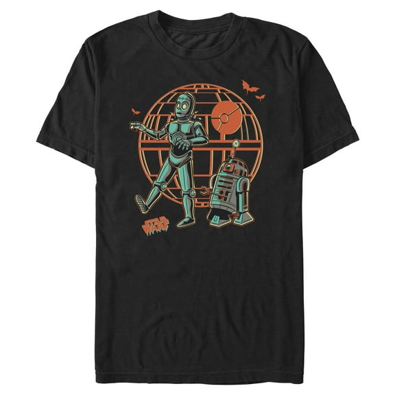 Mens Star Wars Zombified Droids C-3PO And R2-D2 T Shirt