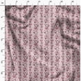 thumbnail image 3 of Soimoi Polyester Fleece Pink Fabric By the Yard - 56 Inch Wide -Floral & Leaf Floral Pattern Fabric - Botanical and Elegant Designs for Various Uses Printed Fabric, 3 of 6