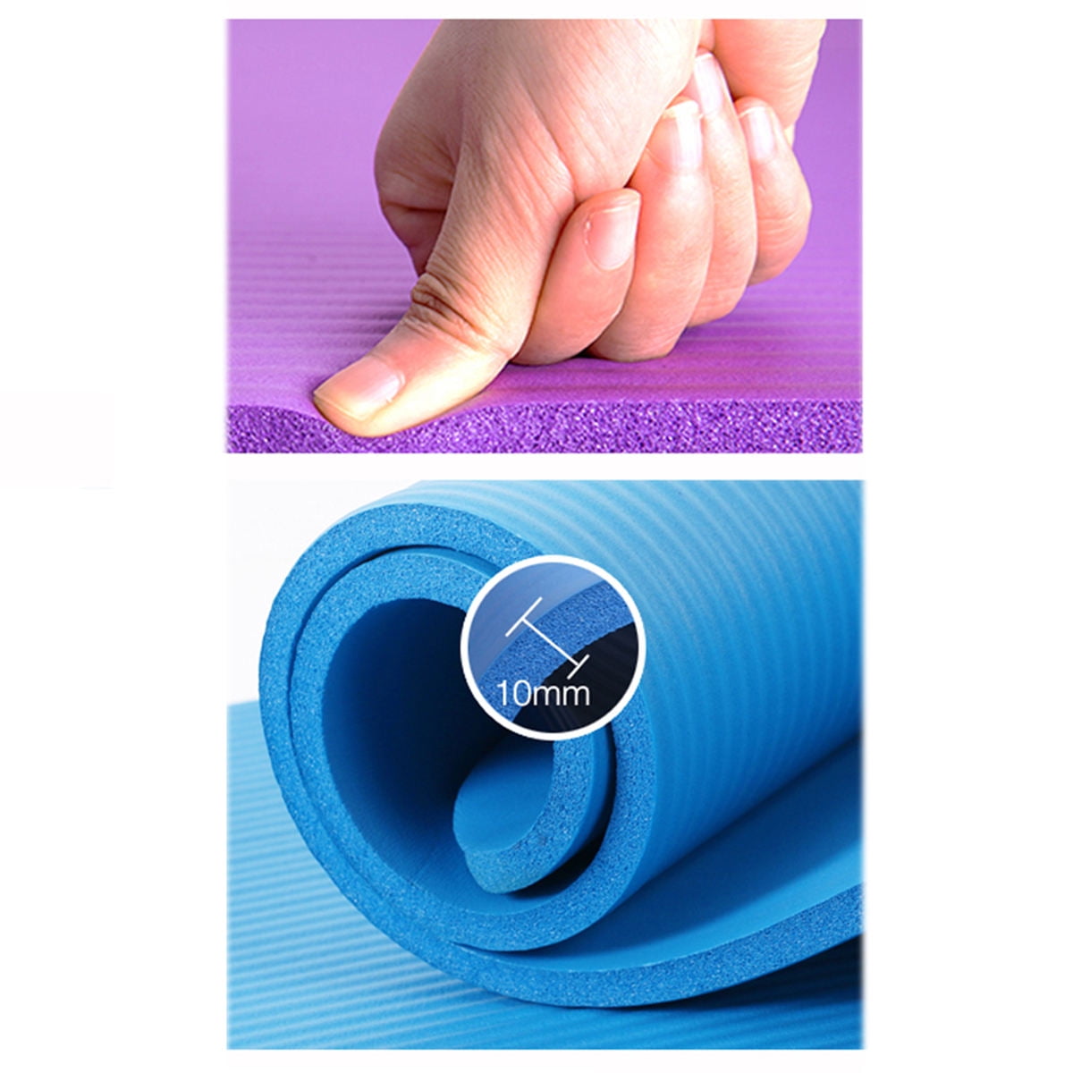 Hytrove Floor Mats for Gym NBR Slip Hot Yoga Mat Extra Thick 1Pack