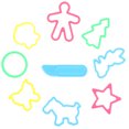 thumbnail image 1 of KAKOWELY 45 piezas de moldes creativos para hornear con dibujos animados para niños, moldes de plastilina para hacer tú mismo, juguetes para niños, 1 of 4