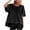 Black, variant on BVOFAR Women's Oversized Round Neck T-Shirts 2025 Summer Casual Short Sleeve Tops Solid Color Side Slit Loose Fit Tee Shirts