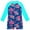 Navy, variant on Jamsmile Toddler Girls Swimsuits One Piece Swimwear Long Sleeve Floral Sun Protection Upf 50+ Bathing Suits Girls