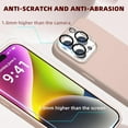 thumbnail image 6 of SINBEE [5 in 1] for iPhone 15 Pro Max Case, [2 Pack] HD Glass Protector + Camera Lens Protector, Liquid Silicone Case, Compatible with Magsafe, Pink, 6 of 7