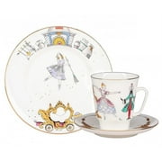 Angle View: Porcelain Cinderella Ballet Tea Set for 3-pc Japanese China Tea Set Decor For Home
