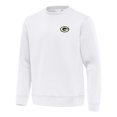 thumbnail image 2 of Men's Antigua White Green Bay Packers Relevant Lightweight Pullover Sweatshirt, 2 of 3
