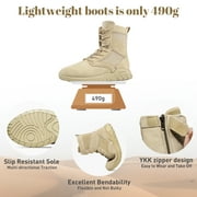 Soulsfeng Lightweight Hiking Desert Boots Breathable Mens Outdoor Side Zipper Tactical Boots