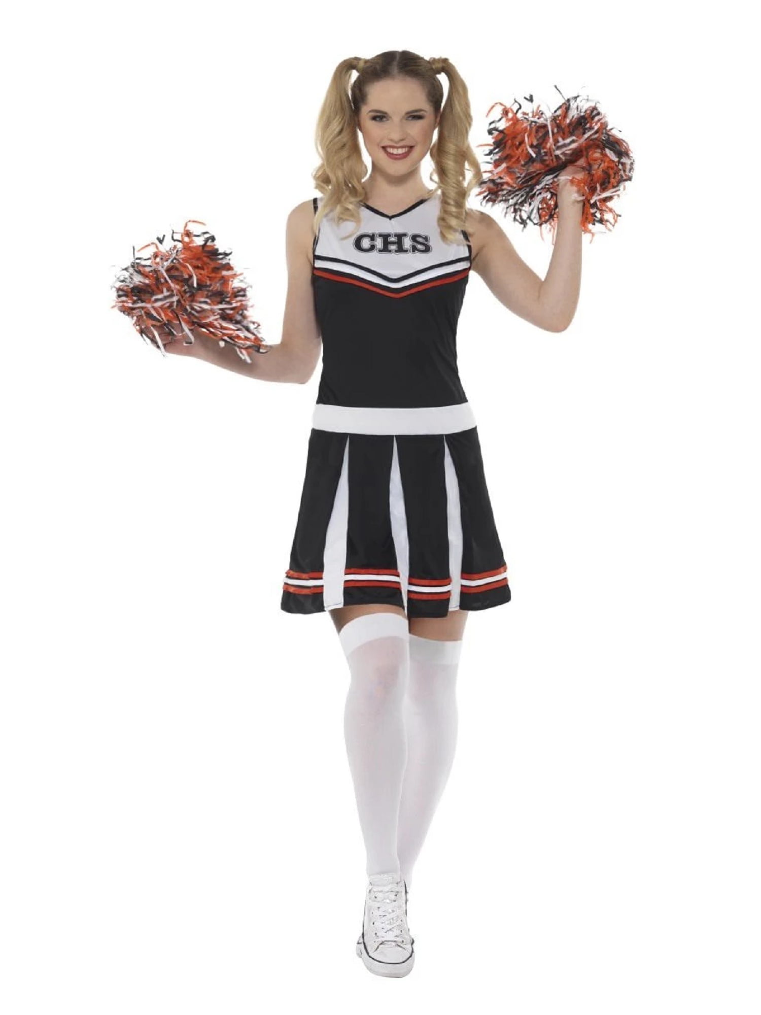 Concreet agentschap Doorlaatbaarheid Black and White Cheerleader Large Female Halloween Costume - Walmart.com