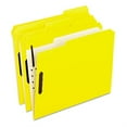 thumbnail image 2 of Colored Folders With Two Embossed Fasteners, 1/3-Cut Tabs, Letter Size, Yellow, 50/Box, 2 of 2