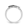 thumbnail image 2 of 14K White Gold Ring Band Themed Diamond Round Black, 2 of 5