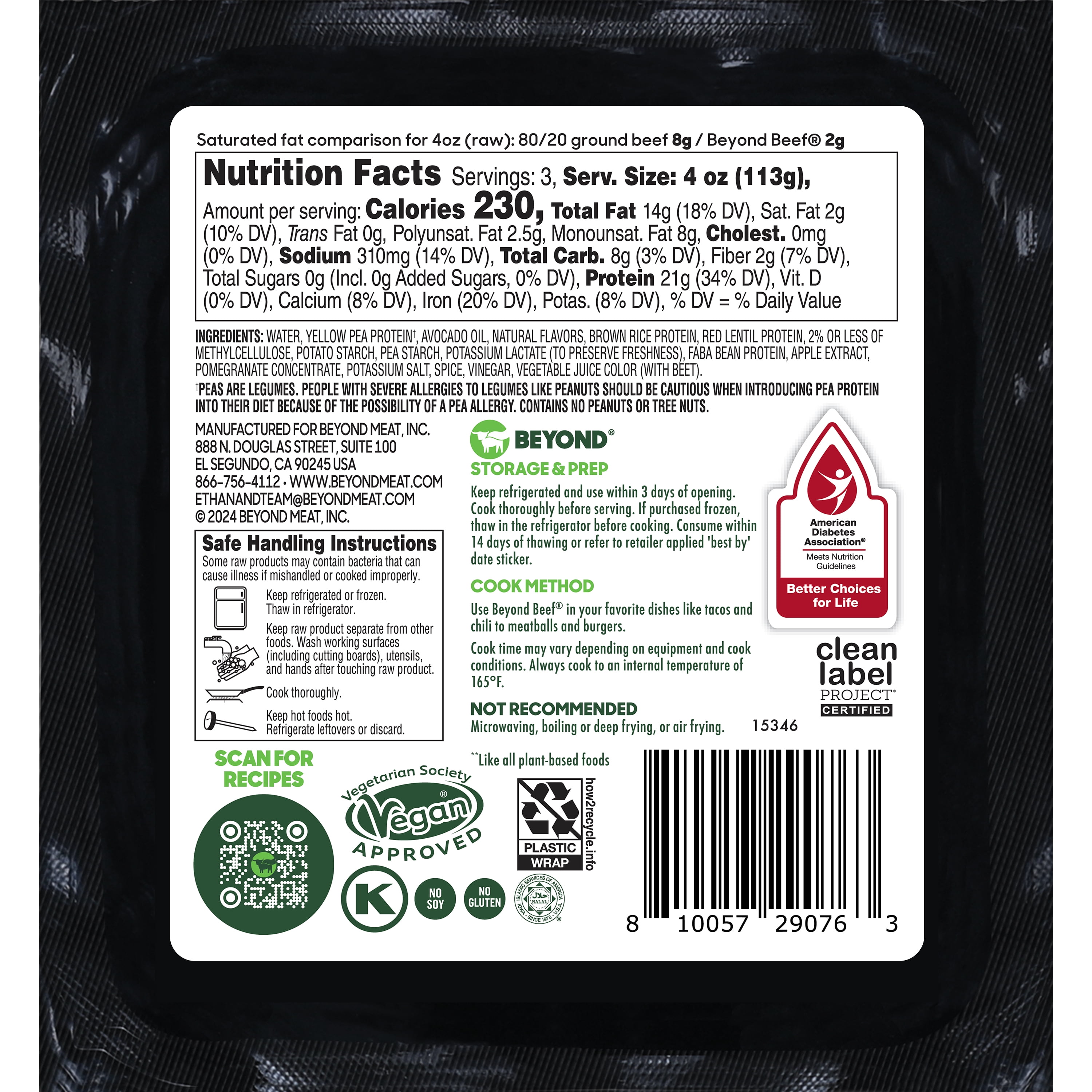 Beyond Meat Beyond Beef Plant-Based Ground 12 oz