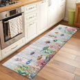 thumbnail image 2 of Seahorse Coastal 2'x6' Runner Rugs for Hallway Kitchen Bedside Non Slip, Nautical Ocean Summer Beach Coral Wooden Entryway Rug Runners with Rubber Backing, Long Carpet Runner for Laundry Room, 2 of 8
